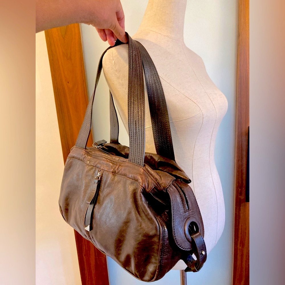 Francesco Biasia brown leather bag